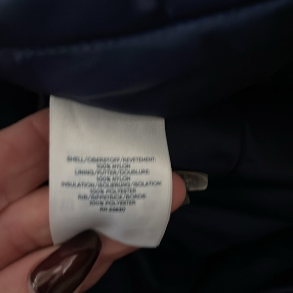 Lands' End Red Hooded Stadium Parka Coat size large - Picture 6 of 14